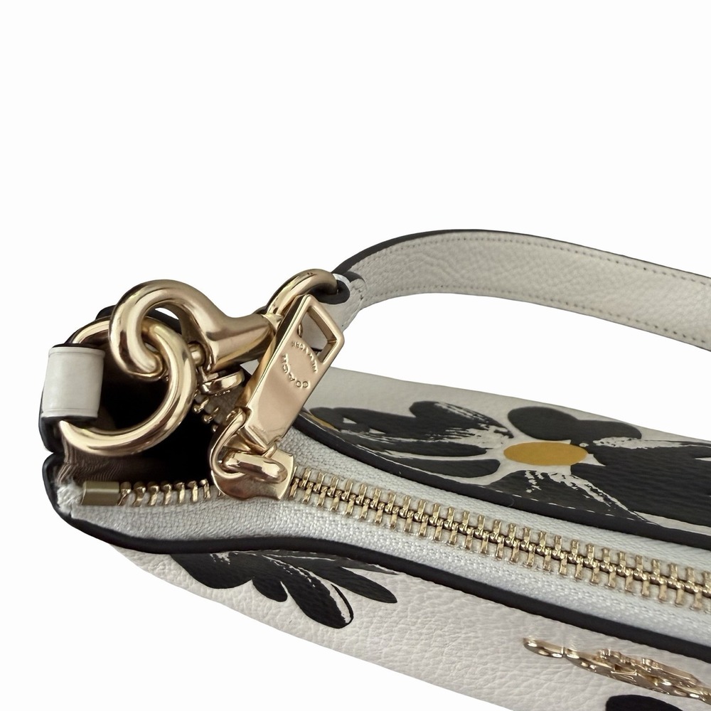Coach Teri Pebble Leather Shoulder Crossbody Bag Floral Print Chalk Multi CZ587 - Picture 7 of 14
